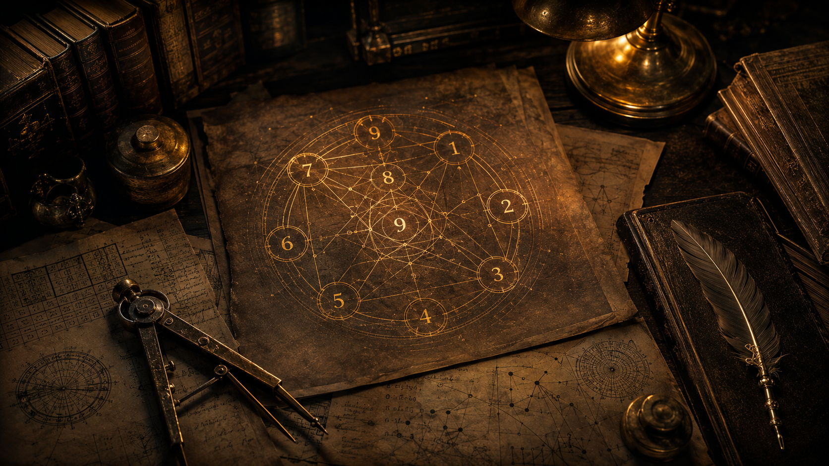 Diagrama simbólico relacionado à Numerologia Cabalística